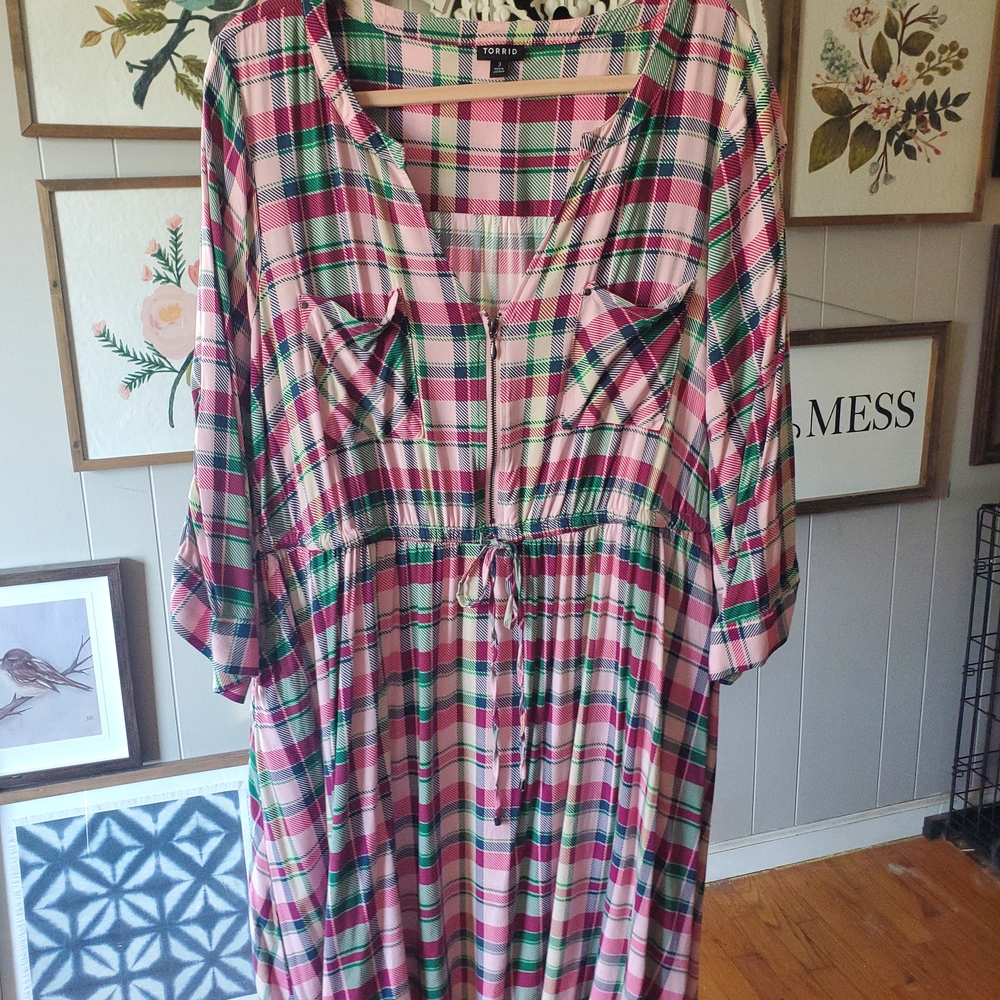 Torrid Multicolor Plaid Dress